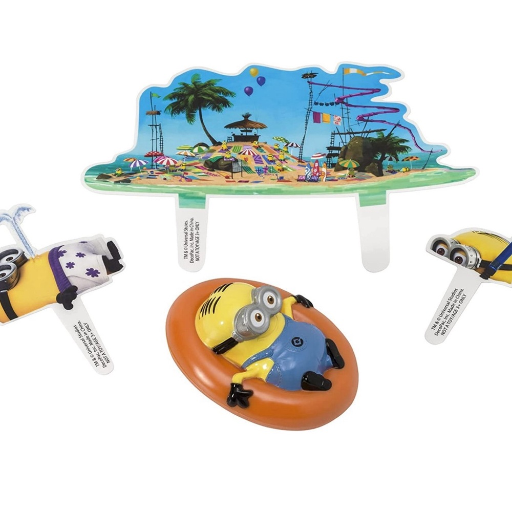 Minions Beach Party Cake Topper Set - Picture 7 of 9